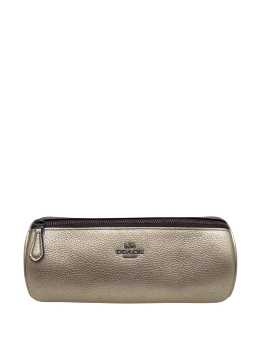 COACH - METALLIC GOLD BRUSH BAG POUCH